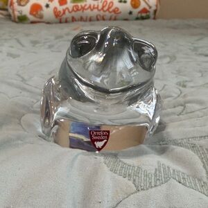 Vintage Clear Crystal Frog Figurine from Orrefors Sweden